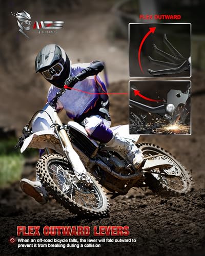 MZS Dirt Bike Pivot Clutch Brake Levers Set for DRZ125L 08-26, DRZ250 04-07 - size: DRZ125L DRZ250
