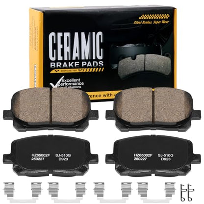 D923 Front Ceramic Brake Pads Kit Fit For Toyota Corolla 2003-2008, For Toyota Matrix 2003-2008, For Pontiac Vibe 2003-2008 - style: HZ923