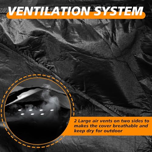 Motorcycle Cover Waterproof Outdoor,Scratch-Proof Cotton Fleece Lining - size: 104Lx41Wx50H Inch