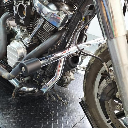 Engine Guard Flat Out Crash Bar for Harley Touring Street Glide Road Glide Road King Electra Glide CVO Ultra Limited 2014-2025 (Chrome) - color: Chrome