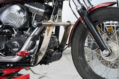 Mofun Front Crash Bar Engine Guard Fit for Harley Dyna 2006-2017 - color: Stainless Steel Natural Finish