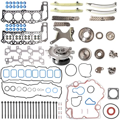 Head Gasket Bolts Set with Timing Chain Water Pump Kit, 4.7L - style: for Durango 4.7L 2000-2003