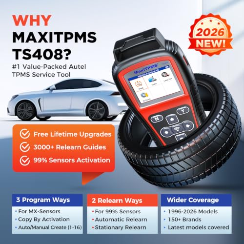 Autel MaxiTPMS TS408 TPMS Programming Tool, 2026 Same as TS508WF/TS501 PRO