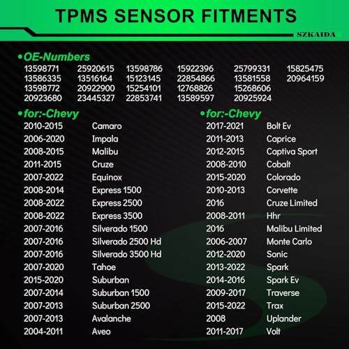 315MHZ Pre-Programmed TPMS Sensor Fit for:-Chevy 2007-2022 Equinox - size: 13598771
