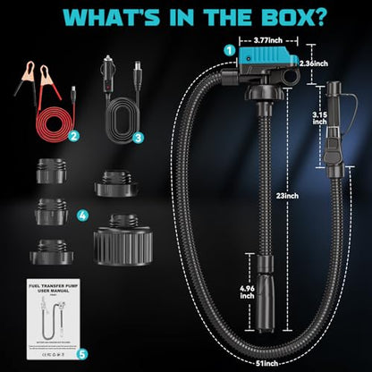 Ecarke 5 GPM Cordless Fuel Transfer Pump Compatible with Makita 18V - color: Blue