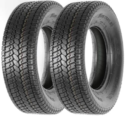 eCustomrim 2-Pack ST205/75D14 14 Inch DEEP TREAD Trailer Tire Load Range C