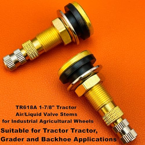TR618A Tire Valve Stems,Tubeless Air Liquid Tractor Valve Stems for Tubeless Tires, Industrial Agricultural Wheels, Clamp-in Tire Valve Stems (Pack of 2) - size: TR618A-2pcs