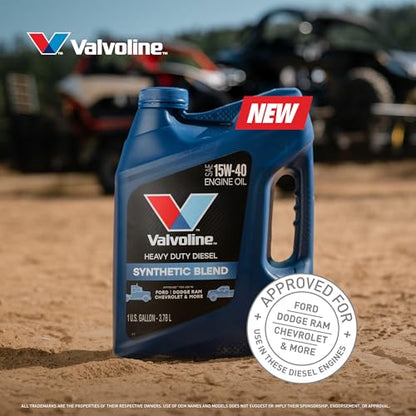 Valvoline Heavy Duty Synthetic Blend 15W-40 Diesel Engine Oil 1 Gallon - size: 1 Gallon, style: Synthetic Blend