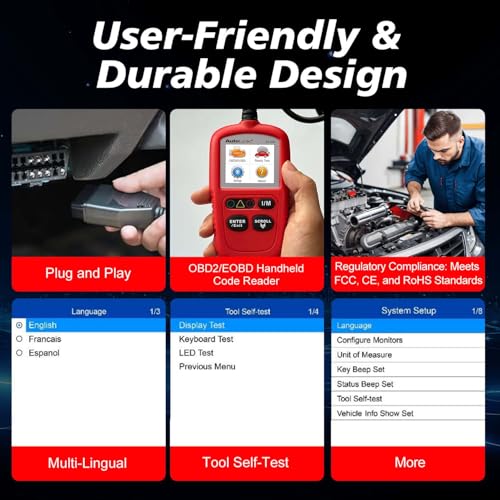 Autel OBD2 Scanner AL329, Vehicle Check Engine Code Reader