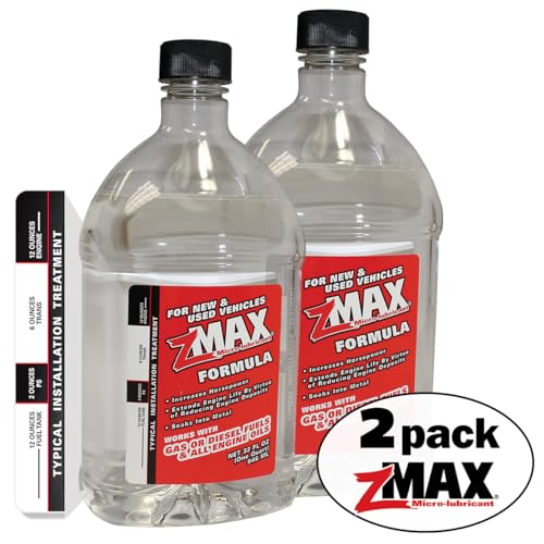 zMAX 58-032 - Multi-Purpose Formula Treatment for Engine, Fuel, Transmission & Power Steering - Reduces Carbon Build-Up - Lubricates Metal - Improves Gas/Diesel Performance - 32 oz. Quart - 2 Pack - size: 2 Quarts