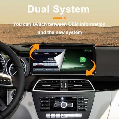 12.3" Linux CarPlay Screen for Mercedes-Benz C W204 NTG4.5 - style: C NTG4.5