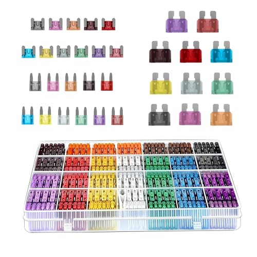 300 PCS Car Fuse Assortment Kit, Micro & Mini & Standard Quick-blow Blade Fuse with Puller, 2A 3A 5A 7.5A 10A 15A 20A 25A 30A 35A 40A, Replacement for Most Cars Trucks SUVs (Multicolored)