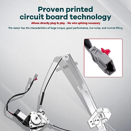 FINDAUTO 741-300 Power Window Regulator for 2001-2005 for Honda Civic - size: Front Left, style: 2001-2005 for Honda Civic