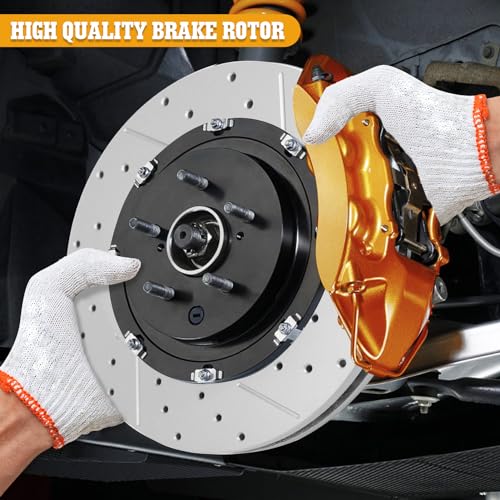 Disc Brake Kits with Pads and Rotors Front & Rear Drilled Slotted Vented Rotor for 2013 2014 2015 2016 Hyundai Elantra (Gt) 2013-2014 Elantra Coupe 2012 Veloster 2014-2016 Kia Forte Koup