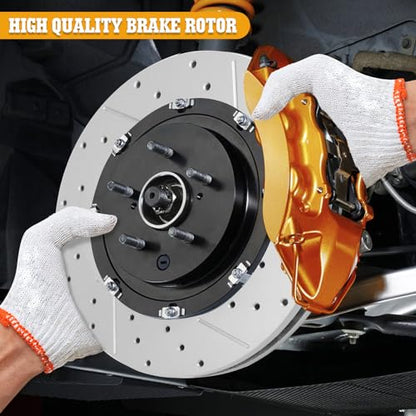 Disc Brake Kits with Pads and Rotors Front & Rear Drilled Slotted Vented Rotor for 2013 2014 2015 2016 Hyundai Elantra (Gt) 2013-2014 Elantra Coupe 2012 Veloster 2014-2016 Kia Forte Koup