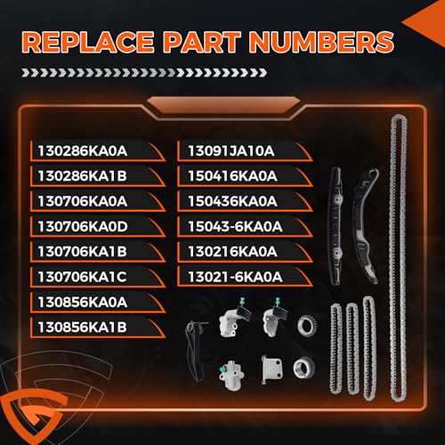 130286KA0A Engine Timing Chain Kit Fit For Nissan Pathfinder 130286KA1B - size: 130706KA1C