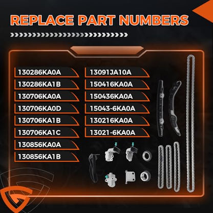 130286KA0A Engine Timing Chain Kit Fit For Nissan Pathfinder 130286KA1B - size: 130706KA1C