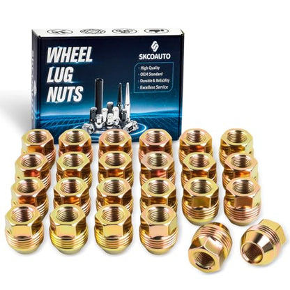 M14x1.5 Lug Nuts 24PCS for Silverado 1500 - color: Gold, size: M14x1.5, style: 24pcs 1.14IN
