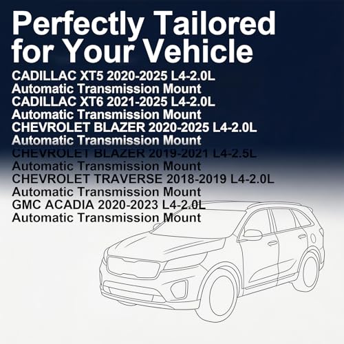 4PCS Engine Motor Mount Set Compatible with Blazer Traverse Acadia XT5/6 - size: Cadillac XT5 2020-2025