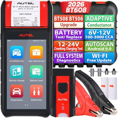 Autel MaxiBAS BT608 (E) Car Battery Tester with All Systems Diagnostics