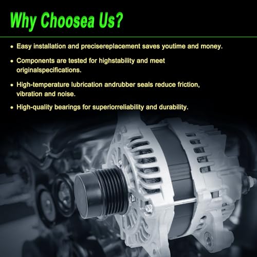 160 Amp Alternator Compatible with 2009-2020 Journey 2.4L L4 - size: 2009-2020 Journey 2.4L