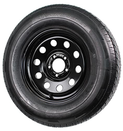 eCustomrim 2-Pack Radial Trailer Tire Rim Assembly ST205/75R15 5 Lug Black