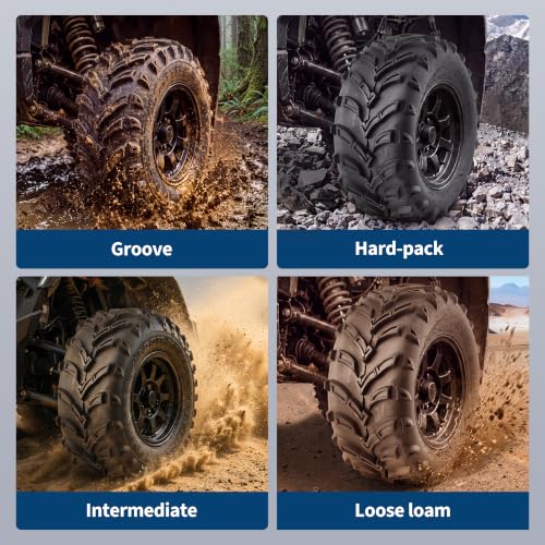 Garvee ATV Tires/UTV Tires, 25x10x12 ATV Tire(250/65-12) TL, 6PR Four Wheeler Tires Set 2,Trail Mud Sand Off-Road Sport Tires,Tubeless - size: 25X10.00-12