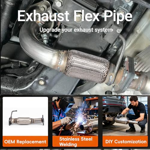 409 Stainless Steel Front Exhaust Flex Pipe For Sorento 2.4L 52598 - size: for 14-15 Sorento/13-16 Santa Fe Sport