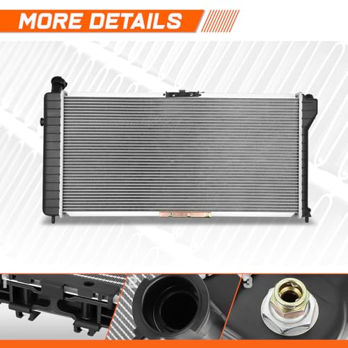 Aluminum Radiator Compatible with 1996-2001 Chevy Lumina/Monte Carlo/Oldsmobile Cutlass Supreme 3.1L 3.4L 3.8L, 1-Row High Flow Direct Fit Replacement Cooling Radiator DPI-2251 - color: 96-01 Chevy Lumina Monte Carlo Cutlass