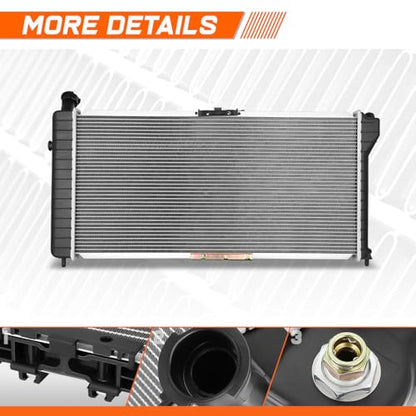 Aluminum Radiator Compatible with 1996-2001 Chevy Lumina/Monte Carlo/Oldsmobile Cutlass Supreme 3.1L 3.4L 3.8L, 1-Row High Flow Direct Fit Replacement Cooling Radiator DPI-2251 - color: 96-01 Chevy Lumina Monte Carlo Cutlass