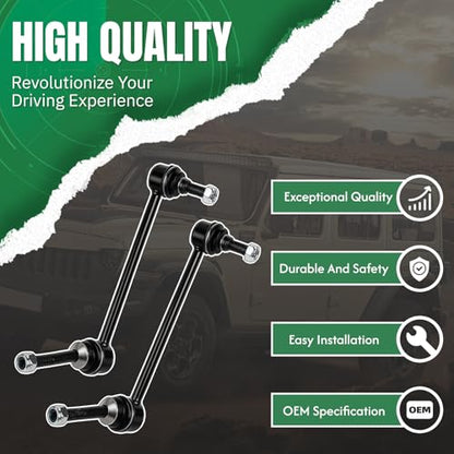 2PCS Front Stabilizer Sway Bar End Links for BMW 2007-2018 X5 (For Model without Adaptive Drive), 2008-2019 X6 (For Model without Adaptive Drive) ‎‎K750217 K750218 - size: K750217 K750218