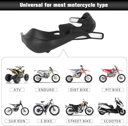 JFG RACING Dirt Bike Handguards,Imitation Carbon Fiber Grain Surface 7/8" 22mm and 1 1/8" 28mm Motorcycle Universal Handguards Hand Guards for Sur Ron ATV Dirt Pit Bike off Road Motocross Enduro MX - color: imitation carbon