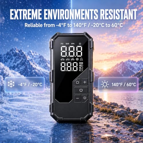 8000A Jump Starter with Air Compressor, 150 PSI Portable Tire Inflator