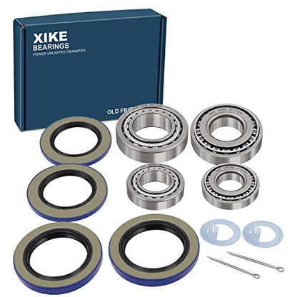 XiKe 2 Set Fits 5,200-6,000 lb Axles Trailer Wheel Hub Kit, 25580/25520 ＆ LM67048/LM67010 Bearings, 21333TB, 22333TB /10-10, 10-36 Seal and Cotter Pin. - size: 25580/20 ＆ LM67048/10 + Seal ID 2.125'' ＆ 2.250'', style: Pack 2 Set