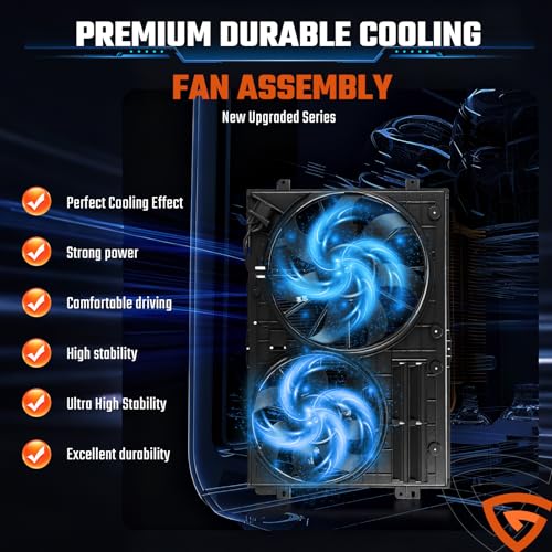 GEARLAST Radiator Fan Engine Fit for Volkswagen Jetta Tiguan Audi A3