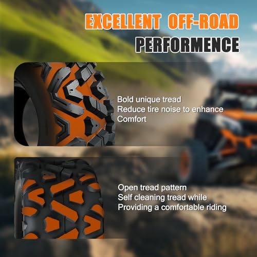 TRIPOWER All Terrain 26x9-12 ATV UTV Tires, Trail Sand Mud Off-Road 26x9x12 Tire, 6-Ply Tubeless, Set of 2 - size: 26x9-12