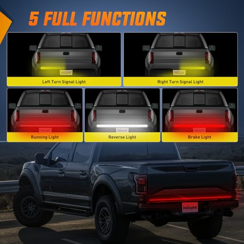 Nilight Truck Tailgate Light Strip 60" Quad Row 648 LED Strip - color: 60" Tailgate Light Strip Quad Row