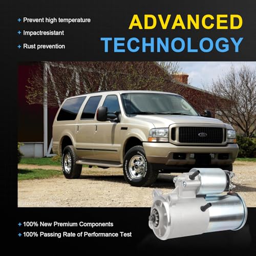 6646N New Starter Replacement for 00-05 Excursion, 99-13 Expedition Ford F-150 F-250 F-350 F-450 F-550 Lincoln Navigator, 05-10 Mustang, 99-13 V8 V10 4.6 5.0 5.4 6.2 6.8L - color: 6646