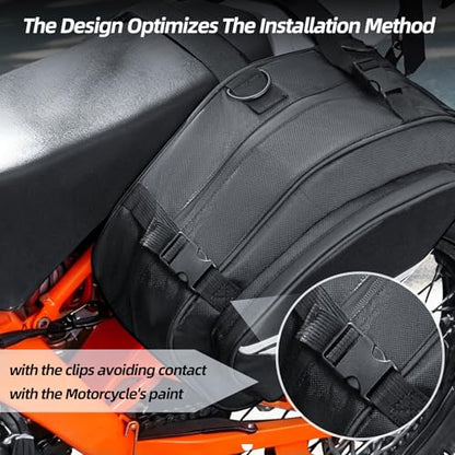 Motorcycle Saddlebags Dirt Bike 24L with Waterproof Rain Covers