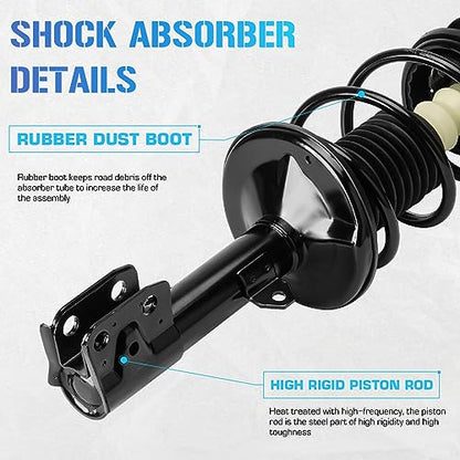 ILONPA Front Quick Struts Shocks for 2009-2013 Toyota Corolla (Only 1.8L)