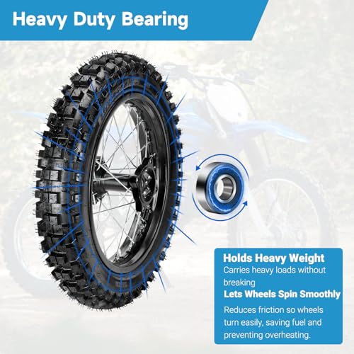 EOPOAYI 14" Wheel Rim 90/100-14 3.00-14 Rear Tire Assembly Compatible with 125cc 150cc Apollo TTR125 SSR KLX125 RM80 TaoTao DB17 Off Road Pit Dirt Bike Parts Brake Rotor 428 Chain 41T Sprocket - size: 14" Wheel with Rim+ Brake Disc + Sprocket