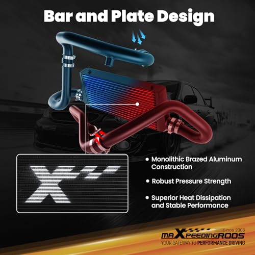 maXpeedingrods Front Mount Turbo Intercooler Kit with Intercooler Pipe for Subaru Impreza WRX GC8 1996-2000
