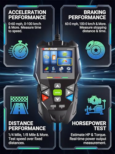 MOTOPOWER 4 in 1 Code Reader Car Diagnostic Scan Tool Oil Maintenance Reset, Battery Test, Performance Test with Lifetime Update