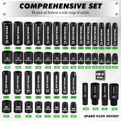 105-Piece 3/8" Drive Impact Socket Set, SAE (5/16 to 3/4 inch) and Metric (8-22mm) 6 Point CR-V Steel Socket Wrench Set, Extension Bars, Universal Joint, Ratchet Handle, Screwdriver Bit Mechanic Tool - style: 3/8'' 105PCS