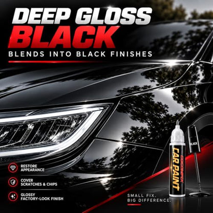Black Touch Up Paint for Cars, Car Scratch Repair Pen for Chips & Scrapes - color: Black