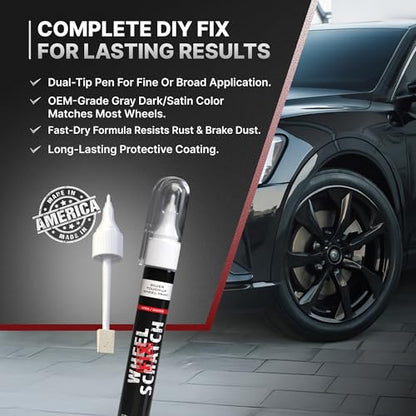 Wheel Scratch Fix® Light Silver Rim Touch Up Paint Wheel Scratch Repair Pen - color: Silver - Light - Touch-Up Pen