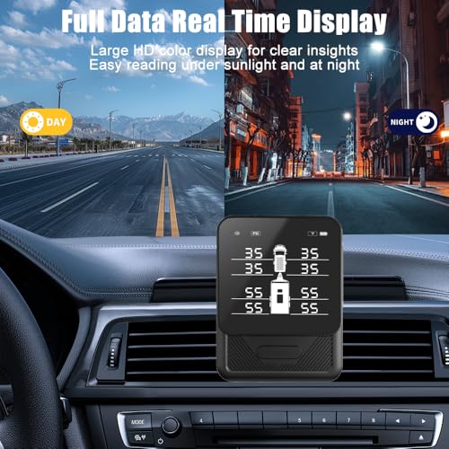 RV Tire Pressure Monitoring System TPMS w/8 Sensors(0-108 PSI) - size: 8 Sensors