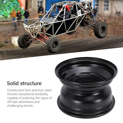 Acouto 8 Inch ATV Front Wheel Rim 19x7-8 19x7.00- Go Kart Wheel Rim 4 Hole High Strength Steel Hub for Dirt Bike Buggy Ride On Mower