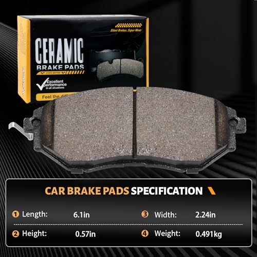 D1078 Front Ceramic Brake Pads Kit Fit For Subaru Legacy 2005-2019, For B9 Tribeca 2006-2007, For Tribeca 2008-2014, For Outback 2010-2019, For Forester 2014-2018, For WRX 2015-2021 - style: HZ1078