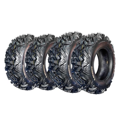 Garvee Set of 4 AT25X8-12 & AT25X10-12 6PR ATV UTV Tires - size: AT25X8-12＆AT25X10-12, style: Pattern A